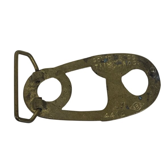 Vintage Solid Brass Safety Pin Belt Buckle Western Style Unique Design - Picture 2 of 2